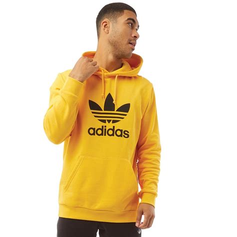 adidas hoodie heren geel|Adidas fleece hoodie.